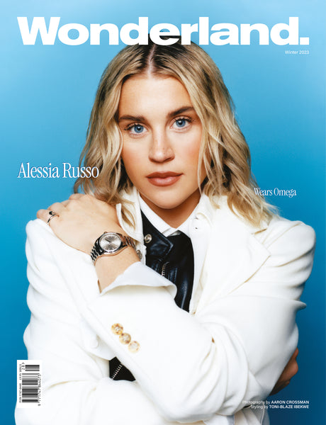 Alessia Russo covers the Winter 2023 issue wearing Omega